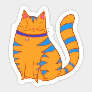 Chubby Orange Cat Sticker